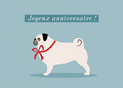 Un joyeux anniversaire canin chaleureux